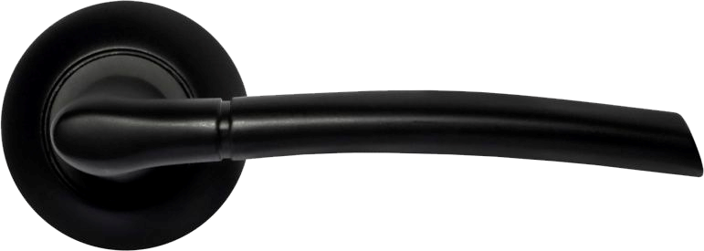 Ручка дверная на круглой розетке MORELLI DIY MH-06 BL черный
