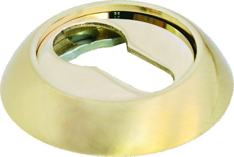 Накладка круглая на ключевой цилиндр  MORELLI MH-KH SG/GP матовое золото/золото