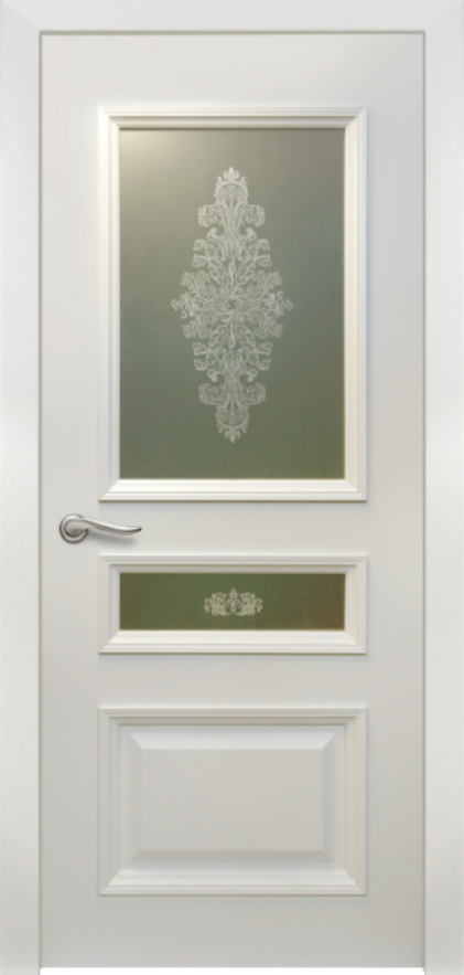 Дверь межкомнатная АЭЛИТА PERFECT 65 ДО стекло белое с рисунком