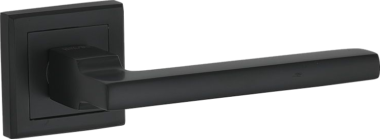 Ручка дверная на квадратной накладке BUSSARE TORRE PINADO A-31-30  BLACK черный