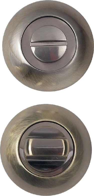 Завертка сантехническая на круглой накладке BUSSARE WC-10 ANT.BRONZE Античная бронза