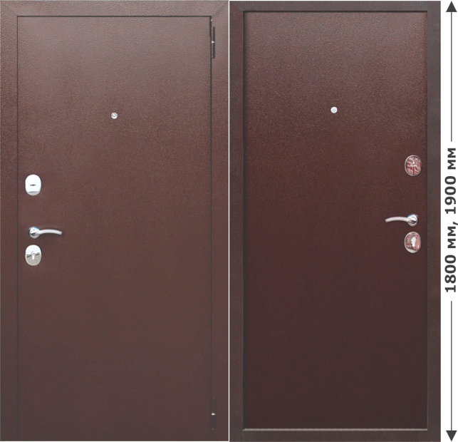 Входная Нестандартная дверь FERRONI Garda mini металл-металл Медный антик - Медный антик