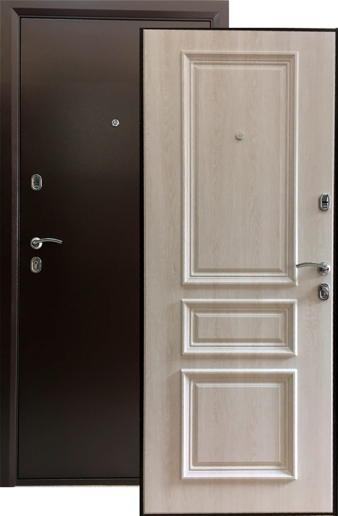 Дверь стальная VALBERG ПРИМА (Медный антик - Дуб крем)