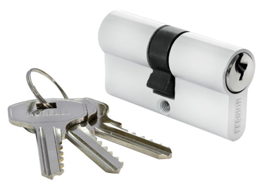 Ключевой цилиндр  ключ/ключ MORELLI 60C W белый
