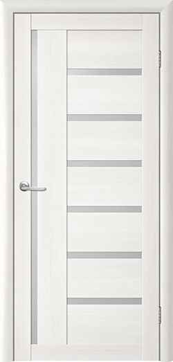 Дверь межкомнатная ALBERO Т-3 Стекло Матовое EcoTex Лиственница Белая