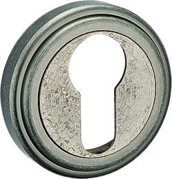 Ключевая накладка на евроцилиндр круглая PALIDORE CL 6 AS античное серебро