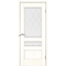 Дверь межкомнатная Velldoris Classico 3V (Стекло) Ромб светлый экошпон Белый ясень