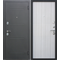Входная дверь FERRONI 7,5 см ГАРДА Чёрный муар - МДФ Белый ясень