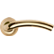 Ручка дверная на круглой розетке MORELLI MH-02P SG/GP матовое золото/золото