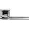 Ручка дверная на квадратной розетке MORELLI DIY MH-13 SC/CP-S матовый хром/полированный хром