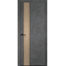 Дверь межкомнатная Velldoris TECHNO BLACK DUO 2 (черная алюминевая кромка, врезка под замок М1895) глухое ПВХ Муар темно-серый (вставка дуб европейский)