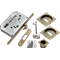 Комплект для раздвижных дверей (ручки, замок под ключ-"буратино") MORELLI MHS-2 L AB бронза