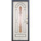 Дверь стальная FERRONI Vikont винорит патина (МДФ Грецкий орех - МДФ Сосна белая) со стеклопакетом