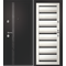 Дверь стальная Ретвизан Медея-321 (М1) «Сидней» (Сатин черный - Белый кипарис)