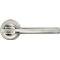 Ручка дверная на круглой розетке MORELLI MH-13 SN/CP белый никель/полированный хром