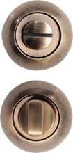 Завертка сантехническая на круглой накладке BUSSARE WC-10 ANT.COPPER Античная медь