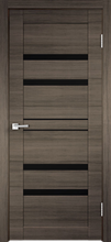 Дверь межкомнатная Velldoris Linea 6 лакобель черное экошпон Дуб серый поперечный