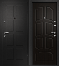 Дверь стальная Ретвизан Аризона-231 (Сатин черный - Венге)
