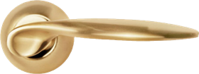 Ручка дверная на круглой розетке MORELLI MH-09 SG матовое золото