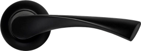 Ручка дверная на круглой розетке MORELLI DIY MH-01 BL черный
