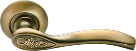 Ручка дверная на круглой розетке MORELLI DIY MH-36 COF  кофе