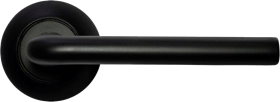Ручка дверная на круглой розетке MORELLI DIY MH-03 BL черный