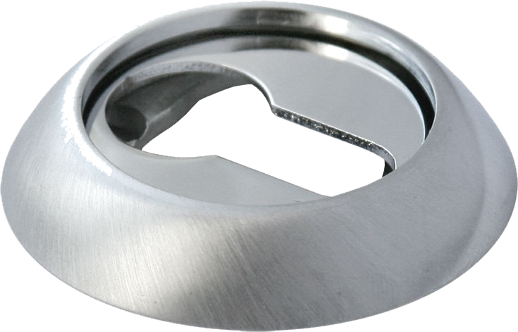 Накладка круглая на ключевой цилиндр  MORELLI MH-KH SN/CP белый никель/полированный хром