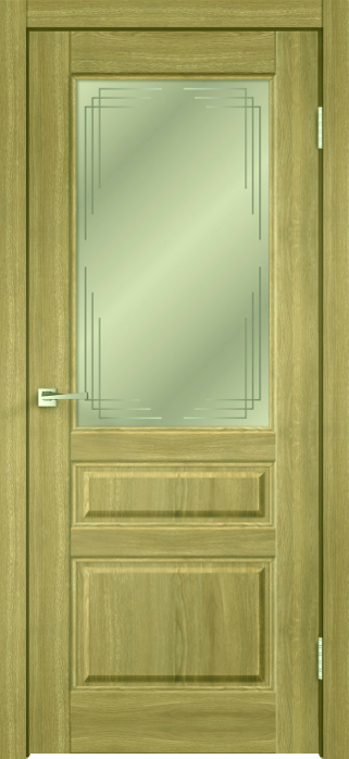 Дверь межкомнатная VILLA 3V мателюкс экошпон Дуб европейский