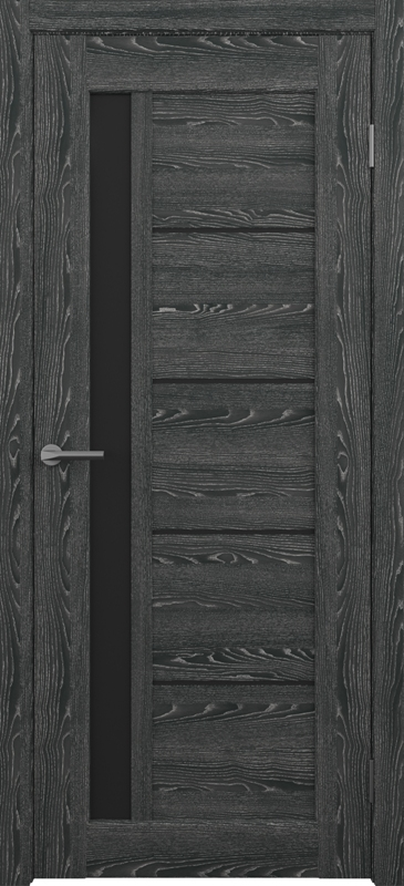 Дверь межкомнатная ALBERO Мехико Стекло Черное CPL Черное дерево