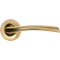 Ручка дверная на круглой розетке MORELLI MH-06 SG/GP матовое золото/золото