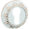 Ключевая накладка на евроцилиндр круглая PALIDORE  CL 5 WPB белый/золото