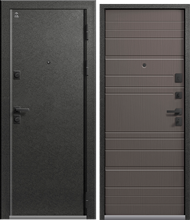 Дверь входная ЦЕНТУРИОН LUX-10 (Графит муар - Ясень пепельный)