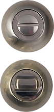 Завертка сантехническая на круглой накладке BUSSARE WC-10 ANT.BRONZE Античная бронза