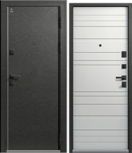 Дверь входная ЦЕНТУРИОН LUX-10 (Графит муар - Ясень скандинавский)