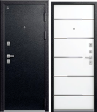 Дверь входная ЦЕНТУРИОН С-108 (ЧЕРНЫЙ МУАР - Кашемир белый)