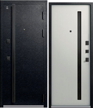 Дверь входная ЦЕНТУРИОН LUX-11 (Черный муар - Ясень скандинавский)