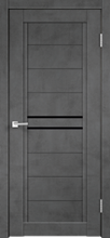 Дверь межкомнатная Velldoris NEXT 2 лакобель черное ПВХ Муар темно-серый