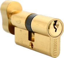 Ключевой цилиндр с поворотной ручкой MORELLI 60CK PG золото