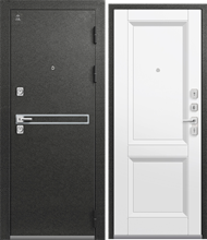 Дверь входная ЦЕНТУРИОН LUX-3 (Графит муар - Кашемир белый)