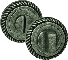 Завёртка сантехническая на круглой накладке PALIDORE OL4 AS, античное серебро