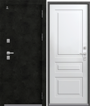 Дверь входная Терморазрыв ЦЕНТУРИОН Т-9 (Серый камень Антрацит муар - Кашемир белый)