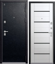 Дверь входная ЦЕНТУРИОН С-107 (ЧЕРНЫЙ МУАР - Сноу)